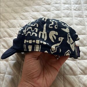 Infant Patagonia Navy Cap with White Patterns